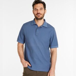 LLBean Men’s Premium Double L Polo Banded, Short Sleeve without Pocket Size XL